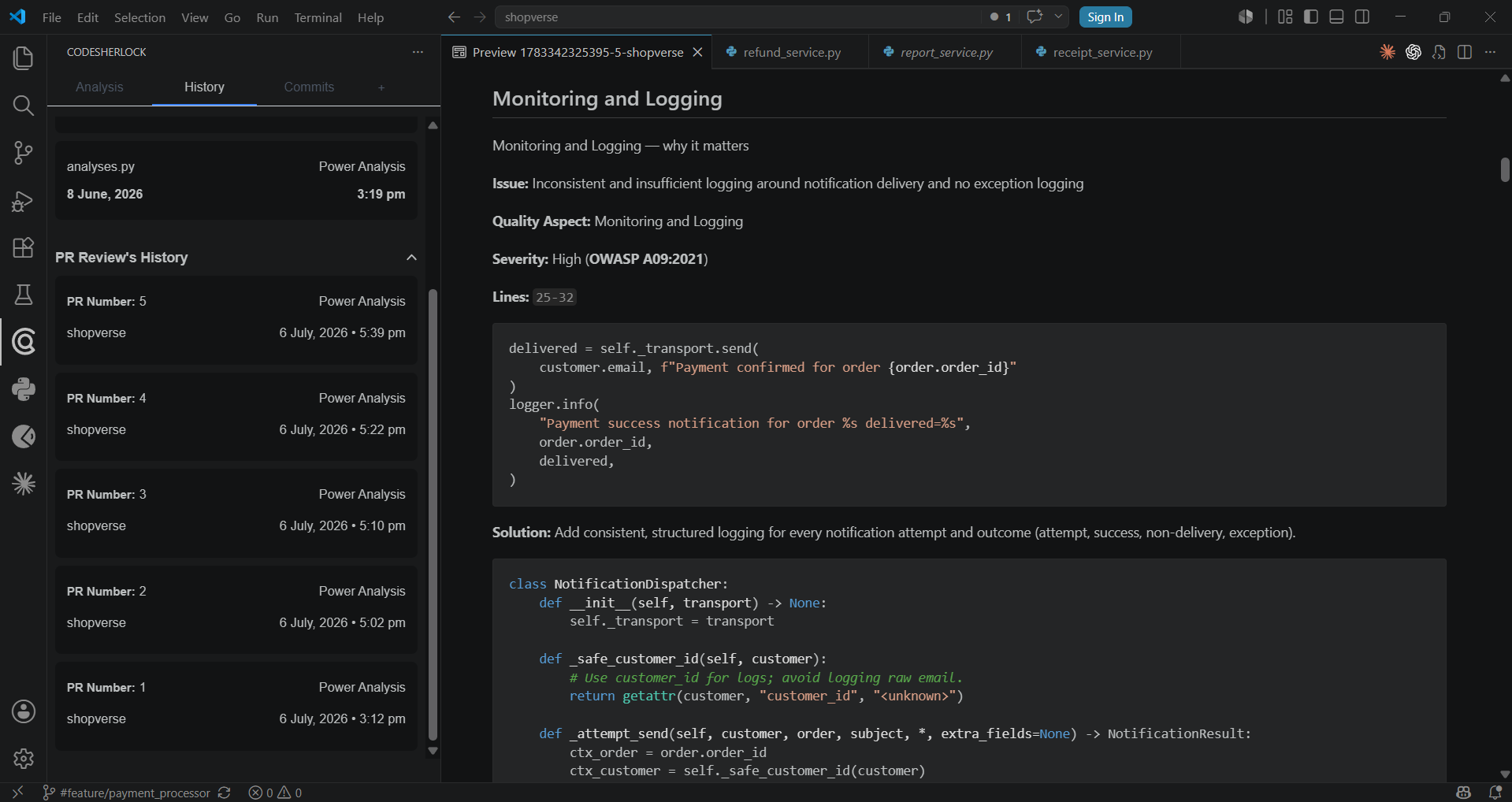 CodeSherlock.AI - AI-Powered Code Analysis